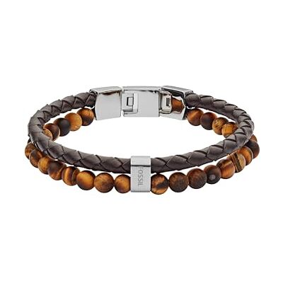 Fossil Bracelet Pour Homme Vintage Casual, Longueur Intérieure : 180mm 195mm Bracelet En Cuir Marron, - Publicité Fossil Bracelet Pour Homme Vintage Casual, Longueur Intérieure : 180mm 195mm Bracelet En Cuir Marron, - Publicité