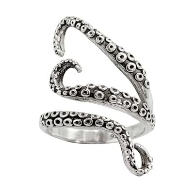 81stgeneration Bague Enveloppante en Argent Sterling avec Pattes et Bras de Pieuvre Bijoux D'été Tendance Conception de Demi-doigt Ocean Kraken Bague de Pouce de Plage Nautique - Publicité 81stgeneration Bague Enveloppante en Argent Sterling avec Pattes et Bras de Pieuvre Bijoux D'été Tendance Conception de Demi-doigt Ocean Kraken Bague de Pouce de Plage Nautique - Publicité