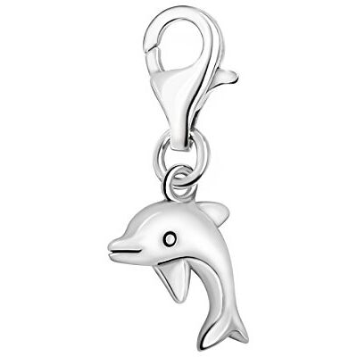 Quiges Charm Pendentif Perle avec Fermoir Femme Argent 925 Dauphin Océan 3D - Publicité Quiges Charm Pendentif Perle avec Fermoir Femme Argent 925 Dauphin Océan 3D - Publicité