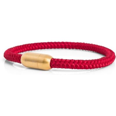 Akitsune Silvus Bracelet en Nylon 5mm d'paisseur Bracelet en Acier Inoxydable pour Femmes Hommes Fermeture magntique Or Mat Bordeaux 20,5cm - Publicité Akitsune Silvus Bracelet en Nylon 5mm d'paisseur Bracelet en Acier Inoxydable pour Femmes Hommes Fermeture magntique Or Mat Bordeaux 20,5cm - Publicité