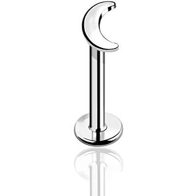 BlackAmazement Boucles d'oreilles labret en acier inoxydable 316L pour tragus, hélix, monroe, croissant, croissant, faucille, lune, argent, or, noir, femme, Acier inoxydable - Publicité BlackAmazement Boucles d'oreilles labret en acier inoxydable 316L pour tragus, hélix, monroe, croissant, croissant, faucille, lune, argent, or, noir, femme, Acier inoxydable - Publicité