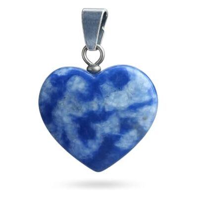 Felicidade Pendentif Cœur en Sodalite Naturelle – Pierre Semi-Précieuse Authentique – Bijou Élégant – Harmonie, Intuition & Énergie Positive – Accessoire Spirituel Unisexe – Idée Cadeau Symbolique - Publicité Felicidade Pendentif Cœur en Sodalite Naturelle – Pierre Semi-Précieuse Authentique – Bijou Élégant – Harmonie, Intuition & Énergie Positive – Accessoire Spirituel Unisexe – Idée Cadeau Symbolique - Publicité