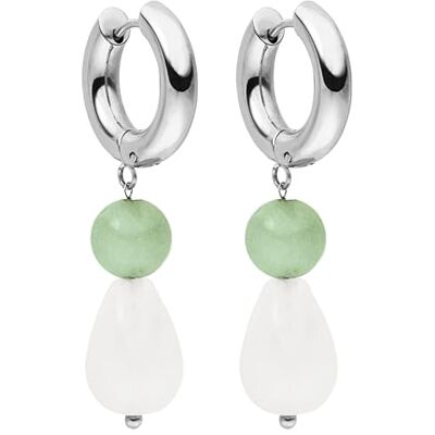 Purelei Boucles d'Oreilles Créoles Femme Quartz Clair Acier Inoxydable Étanches Élégantes Longueur 44,5 mm Perles Fines Idéal Tenue Sophistiquée Résistantes à l'Eau - Publicité Purelei Boucles d'Oreilles Créoles Femme Quartz Clair Acier Inoxydable Étanches Élégantes Longueur 44,5 mm Perles Fines Idéal Tenue Sophistiquée Résistantes à l'Eau - Publicité