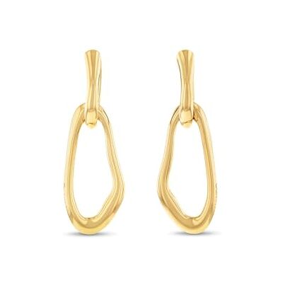 Calvin Klein Boucles d'Oreilles Pendantes et Bague Ouverte pour Femme Collection CK STATEMENT LINKS en Acier Inoxidable - Publicité Calvin Klein Boucles d'Oreilles Pendantes et Bague Ouverte pour Femme Collection CK STATEMENT LINKS en Acier Inoxidable - Publicité