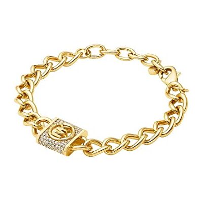 Michael Kors Bracelet Chaîne Premium Métallique Muse en Laiton Doré pour Femme, - Publicité Michael Kors Bracelet Chaîne Premium Métallique Muse en Laiton Doré pour Femme, - Publicité