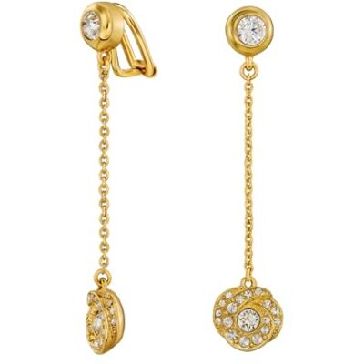 Traveller Boucles d'oreilles à clip Plaqué or 22 carats Cristaux 157708 - Publicité Traveller Boucles d'oreilles à clip Plaqué or 22 carats Cristaux 157708 - Publicité