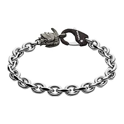 Diesel Bracelet homme en acier inoxydable 2 tons avec fermoir mousqueton - Publicité Diesel Bracelet homme en acier inoxydable 2 tons avec fermoir mousqueton - Publicité
