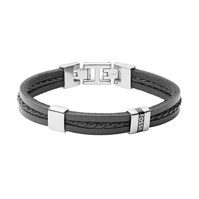 Fossil Bracelet homme en acier inoxydable ou en cuir avec fermoir rabattable - Publicité Fossil Bracelet homme en acier inoxydable ou en cuir avec fermoir rabattable - Publicité