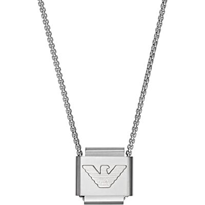 Emporio Armani Collier pour homme en acier inoxydable avec fermoir à mousqueton - Publicité Emporio Armani Collier pour homme en acier inoxydable avec fermoir à mousqueton - Publicité