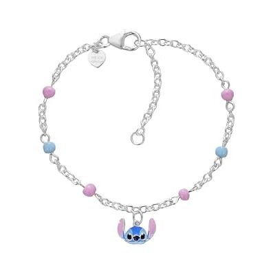 Disney Bracelet Lilo & Stitch pour filles et filles en argent, longueur 12-14 cm, bijoux - Publicité Disney Bracelet Lilo & Stitch pour filles et filles en argent, longueur 12-14 cm, bijoux - Publicité