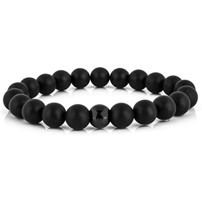 Akitsune Globae Bracelet de Perles Bijoux de Bras Femme Homme Beads Noir Mat Onyx 18cm - Publicité Akitsune Globae Bracelet de Perles Bijoux de Bras Femme Homme Beads Noir Mat Onyx 18cm - Publicité