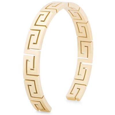 Akitsune Argius Mander Bracelet Grec Antique Bijoux de Bras Femmes Hommes Bracelet en Acier Inoxydable Cuff Gold 55mm - Publicité Akitsune Argius Mander Bracelet Grec Antique Bijoux de Bras Femmes Hommes Bracelet en Acier Inoxydable Cuff Gold 55mm - Publicité