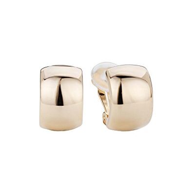 Traveller Boucles d'oreille clip "les demi-creoles" 22ct dorées - Publicité Traveller Boucles d'oreille clip "les demi-creoles" 22ct dorées - Publicité