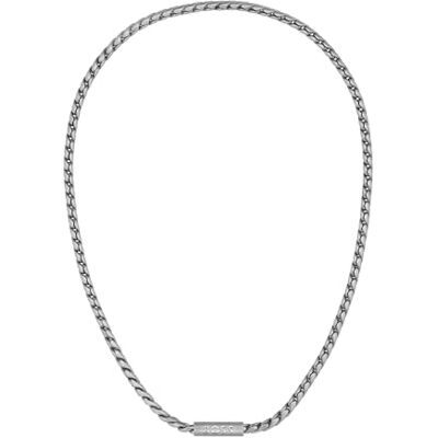 BOSS Jewelry Collier et Bracelet en Chaîne pour Homme Collection DORAN en Acier Inoxydable et avec une Plaque Gravée - Publicité BOSS Jewelry Collier et Bracelet en Chaîne pour Homme Collection DORAN en Acier Inoxydable et avec une Plaque Gravée - Publicité