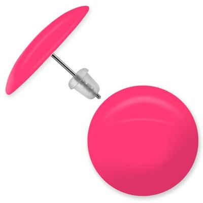 SoulCats Soul-Cats Une paire de jolis clous d'oreilles en acrylique avec une épingle en acier inoxydable, rond 2,5 cm, pink - Publicité SoulCats Soul-Cats Une paire de jolis clous d'oreilles en acrylique avec une épingle en acier inoxydable, rond 2,5 cm, pink - Publicité