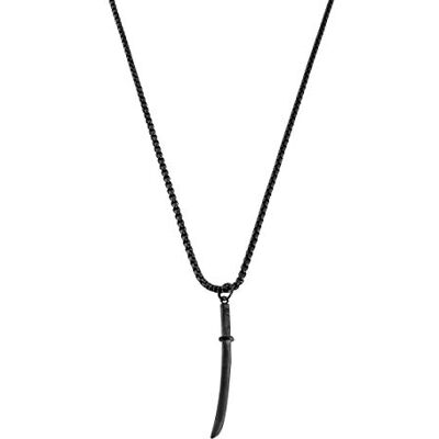 Akitsune Gladius Pendentif incl. 90cm chane Collier Femme Homme Acier inoxydable Epe Japonaise Katana Stylis Noir Mat - Publicité Akitsune Gladius Pendentif incl. 90cm chane Collier Femme Homme Acier inoxydable Epe Japonaise Katana Stylis Noir Mat - Publicité