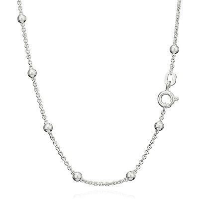 NKlaus Collier en Argent massif 925 Collier 42cm Chaîne d'ancre ronde avec 22 boules - Publicité NKlaus Collier en Argent massif 925 Collier 42cm Chaîne d'ancre ronde avec 22 boules - Publicité