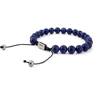 Akitsune Venatio Bracelet de Perles Bracelet Lastique Bijoux de Bras Femme Homme Pierres Semi-prcieuses 8 mm Beads Argent Lapis Bleu - Publicité Akitsune Venatio Bracelet de Perles Bracelet Lastique Bijoux de Bras Femme Homme Pierres Semi-prcieuses 8 mm Beads Argent Lapis Bleu - Publicité