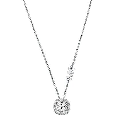 Michael Kors Brilliance Collier en Argent Sterling 925 avec Pendentif en Cristal pour Femme - Publicité Michael Kors Brilliance Collier en Argent Sterling 925 avec Pendentif en Cristal pour Femme - Publicité