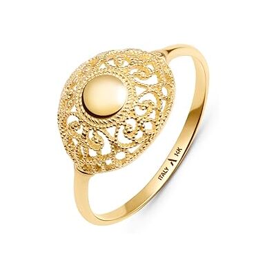 Amberta Bague pour Femme en Or 14 Carats Filigrane Bague Vintage en Or Bijoux Bohème Fabriquées en Italie - Publicité Amberta Bague pour Femme en Or 14 Carats Filigrane Bague Vintage en Or Bijoux Bohème Fabriquées en Italie - Publicité