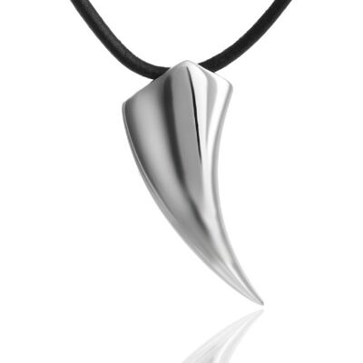 DonDon Collier en Cuir pour Homme 50 cm avec Pendentif Acier Inoxydable Loup Dent Argent - Publicité DonDon Collier en Cuir pour Homme 50 cm avec Pendentif Acier Inoxydable Loup Dent Argent - Publicité