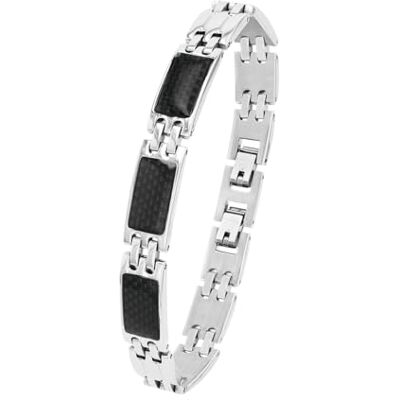 Amor Bracelet pour Homme en Acier inoxydable Argenté AMR-B0041 - Publicité Amor Bracelet pour Homme en Acier inoxydable Argenté AMR-B0041 - Publicité