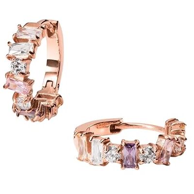 Purelei Boucles d'oreilles créoles fantaisie pour femmes – 18 carats plaqué or ou argent avec zircones pastel (blanc, jaune, rose, violet) – résistantes à l'eau, hypoallergéniques, Ø 17 mm, Normale - Publicité Purelei Boucles d'oreilles créoles fantaisie pour femmes – 18 carats plaqué or ou argent avec zircones pastel (blanc, jaune, rose, violet) – résistantes à l'eau, hypoallergéniques, Ø 17 mm, Normale - Publicité
