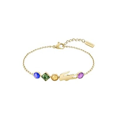 Lacoste Clous d'oreilles, Collier our Bracelet pour Femme Collection DEVA en couleur doré,BRACELET - Publicité Lacoste Clous d'oreilles, Collier our Bracelet pour Femme Collection DEVA en couleur doré,BRACELET - Publicité