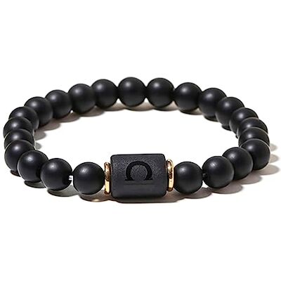 ZENSE Bracelet zodiaque noir étirable homme avec perles Onyx , Balance - Publicité ZENSE Bracelet zodiaque noir étirable homme avec perles Onyx , Balance - Publicité