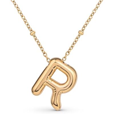 Amberta Collier de Lettres à Bulles en Or pour Femme et Adolescentes Pendentif Initiale en Acier Inoxydable Plaqué Or 18 Carats Bubble Balloon Lettre Épaisse Chaîne Personnalisée Prénom: R - Publicité Amberta Collier de Lettres à Bulles en Or pour Femme et Adolescentes Pendentif Initiale en Acier Inoxydable Plaqué Or 18 Carats Bubble Balloon Lettre Épaisse Chaîne Personnalisée Prénom: R - Publicité