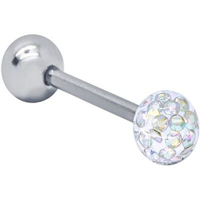 SoulCats Piercing Anneau Barbell Langue Sein Strass Cristal de Tige en Acier Chirurgical, Couleur: Arc en Ciel - Publicité SoulCats Piercing Anneau Barbell Langue Sein Strass Cristal de Tige en Acier Chirurgical, Couleur: Arc en Ciel - Publicité