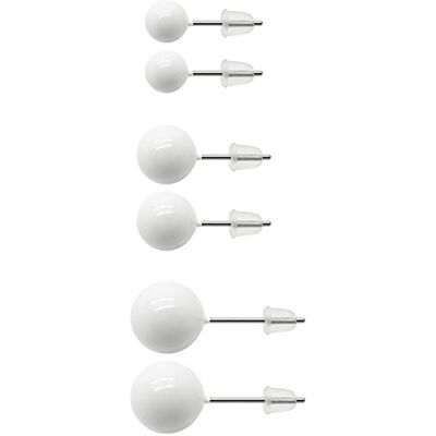 SoulCats Soul-Cats 1 Set Goujons boules blanches noires rouges boucles d'oreilles de perles Rockabilly 60s 70s - Publicité SoulCats Soul-Cats 1 Set Goujons boules blanches noires rouges boucles d'oreilles de perles Rockabilly 60s 70s - Publicité