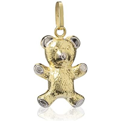 NKlaus Pendentif Ourson petit 375 Or jaune 9 carats 17,3mm Amulette Ours Bicolor - Publicité NKlaus Pendentif Ourson petit 375 Or jaune 9 carats 17,3mm Amulette Ours Bicolor - Publicité