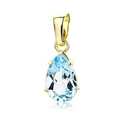 Miore Pendentif Seul (sans chaîne) Or Jaune 14 cts Topaze - Publicité Miore Pendentif Seul (sans chaîne) Or Jaune 14 cts Topaze - Publicité