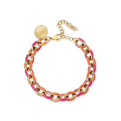 SINGULARU Bracelet Link Bracelet en Acier avec Détails en émail Rose ou Bleu Chaîne avec Maillons Longueur du Bracelet 17 cm + 3 cm d'Extension Bijoux pour Femmes - Publicité SINGULARU Bracelet Link Bracelet en Acier avec Détails en émail Rose ou Bleu Chaîne avec Maillons Longueur du Bracelet 17 cm + 3 cm d'Extension Bijoux pour Femmes - Publicité
