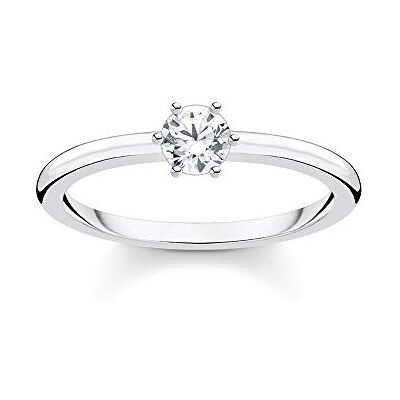 Thomas Sabo Femme Bague Pierre Blanche Argent Argent Sterling 925 TR2313-051-14 - Publicité Thomas Sabo Femme Bague Pierre Blanche Argent Argent Sterling 925 TR2313-051-14 - Publicité