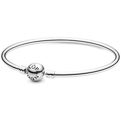 PANDORA Bracelet Femme Argenté Rigide - Publicité PANDORA Bracelet Femme Argenté Rigide - Publicité