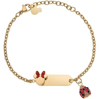 Disney Bracelet Lucky Minnie Collection Acier Inoxydable Couleur Or pour filles, 18cm - Publicité Disney Bracelet Lucky Minnie Collection Acier Inoxydable Couleur Or pour filles, 18cm - Publicité