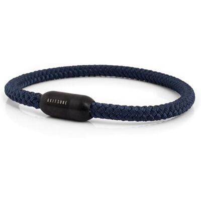 Akitsune Silvus Bracelet en Nylon 5mm d'paisseur Bracelet en Acier Inoxydable pour Femmes Hommes Fermeture magntique Noir Mat Bleu Marine 19,5cm - Publicité Akitsune Silvus Bracelet en Nylon 5mm d'paisseur Bracelet en Acier Inoxydable pour Femmes Hommes Fermeture magntique Noir Mat Bleu Marine 19,5cm - Publicité