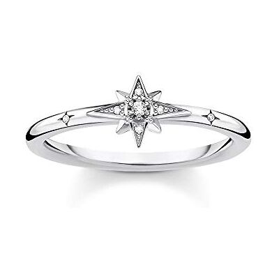 Thomas Sabo Ring Stern mit Steinen 925 Sterling Silber TR2317 - Publicité Thomas Sabo Ring Stern mit Steinen 925 Sterling Silber TR2317 - Publicité