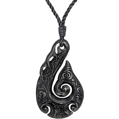 81stgeneration Grand Pendentif Hei Matau Gravé en Corne Sculptée Accessoire de Surfeur pour Homme Collier Hameçon Maori Fait Main Amulette Tribale des Vagues de L'Océan - Publicité 81stgeneration Grand Pendentif Hei Matau Gravé en Corne Sculptée Accessoire de Surfeur pour Homme Collier Hameçon Maori Fait Main Amulette Tribale des Vagues de L'Océan - Publicité