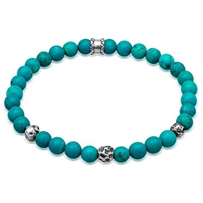 Kuzzoi Buddha 0208271922 Bracelet pour homme en howlite turquoise, perles vintage en argent sterling 925, bracelet de yoga, bracelet énergétique, bracelet en pierre, longueur 19-23 cm élastique - Publicité Kuzzoi Buddha 0208271922 Bracelet pour homme en howlite turquoise, perles vintage en argent sterling 925, bracelet de yoga, bracelet énergétique, bracelet en pierre, longueur 19-23 cm élastique - Publicité