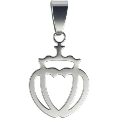 Felicidade Pendentif Cœur Couronné en Acier Inoxydable – Symbole d’Amour, Loyauté & Protection – Bijou Unisexe Élégant – Disponible en Doré ou Argenté – Cadeau Spirituel (Argenté) - Publicité Felicidade Pendentif Cœur Couronné en Acier Inoxydable – Symbole d’Amour, Loyauté & Protection – Bijou Unisexe Élégant – Disponible en Doré ou Argenté – Cadeau Spirituel (Argenté) - Publicité