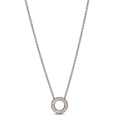 PANDORA Logo Pavé-Kreis Halskette Chaîne de Cou pour Femmes - Publicité PANDORA Logo Pavé-Kreis Halskette Chaîne de Cou pour Femmes - Publicité