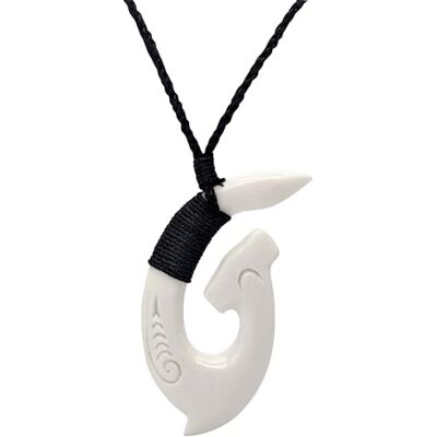 81stgeneration Pendentif Requin Marteau Hei Matau en Os Sculpté Accessoire de Surfeur pour Homme Collier en Cordon avec Hameçon de Style Maori Fait Main Bijoux Tribaux Naturels pour Femmes - Publicité 81stgeneration Pendentif Requin Marteau Hei Matau en Os Sculpté Accessoire de Surfeur pour Homme Collier en Cordon avec Hameçon de Style Maori Fait Main Bijoux Tribaux Naturels pour Femmes - Publicité