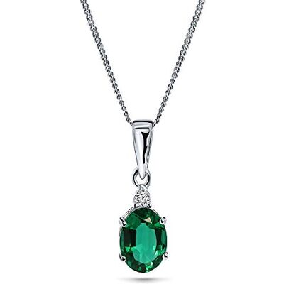 MIORE Collier Femme, Or Blan 9 Carats 375, Collier Émeraude, Pendentif Pierre Précieuse, Émeraude Pierre de Naissance Mai, Chaine en Or 45 cm, Bijou Hypoallergénique, Bijoux Femme, avec Boite a Bijoux - Publicité MIORE Collier Femme, Or Blan 9 Carats 375, Collier Émeraude, Pendentif Pierre Précieuse, Émeraude Pierre de Naissance Mai, Chaine en Or 45 cm, Bijou Hypoallergénique, Bijoux Femme, avec Boite a Bijoux - Publicité