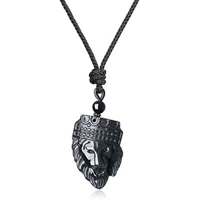 COAI Collier Ajustable Pendenif Roi du Lion Pierre Homme - Publicité COAI Collier Ajustable Pendenif Roi du Lion Pierre Homme - Publicité