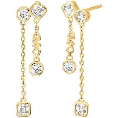 Michael Kors Boucles d’oreilles pour femme en métal doré ornées de pierres semi-précieuses avec fermoir à tige - Publicité Michael Kors Boucles d’oreilles pour femme en métal doré ornées de pierres semi-précieuses avec fermoir à tige - Publicité