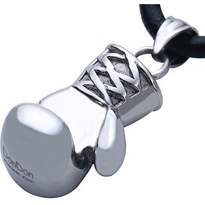 DonDon Collier en Cuir pour Homme 50 cm avec Pendentif en Acier Inoxydable dans différents modèles - Publicité DonDon Collier en Cuir pour Homme 50 cm avec Pendentif en Acier Inoxydable dans différents modèles - Publicité
