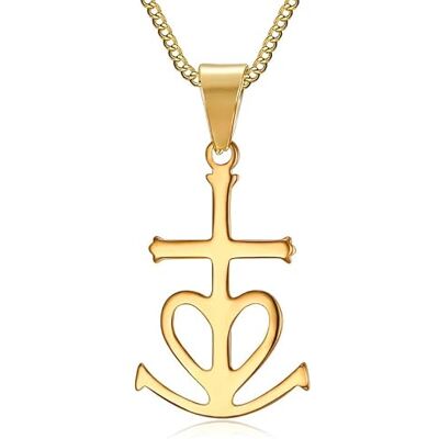BOBIJOO Jewelry Pendentif Croix de Camargue Gardians Acier 316 Or Doré Plaqué Collier Chaîne - Publicité BOBIJOO Jewelry Pendentif Croix de Camargue Gardians Acier 316 Or Doré Plaqué Collier Chaîne - Publicité